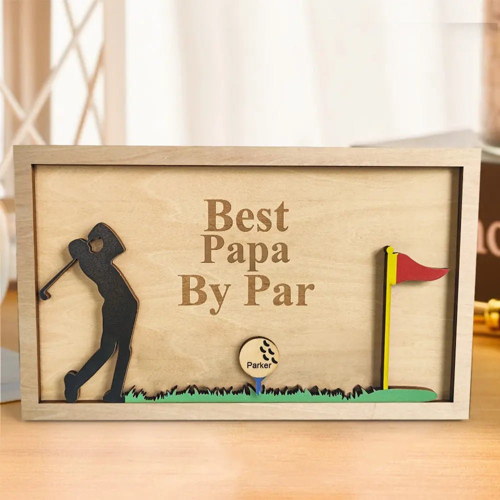 Best By Par Customizable Wood Plaque - Customizable Love