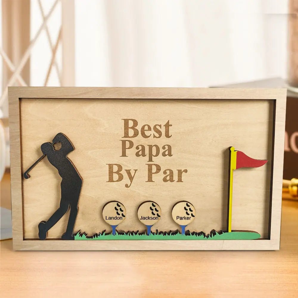 Best By Par Customizable Wood Plaque - Customizable Love