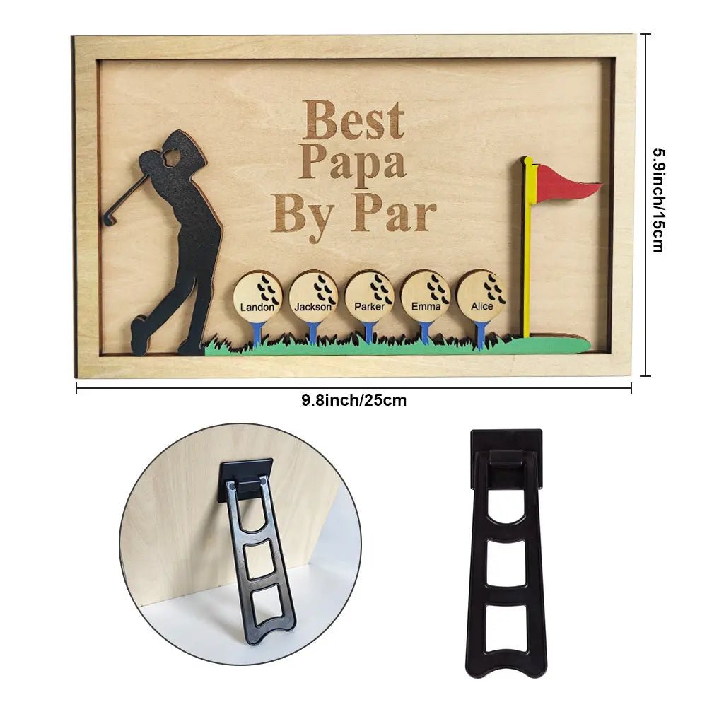 Best By Par Customizable Wood Plaque - Customizable Love