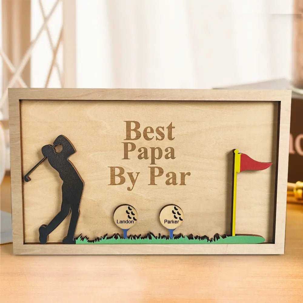 Best By Par Customizable Wood Plaque - Customizable Love