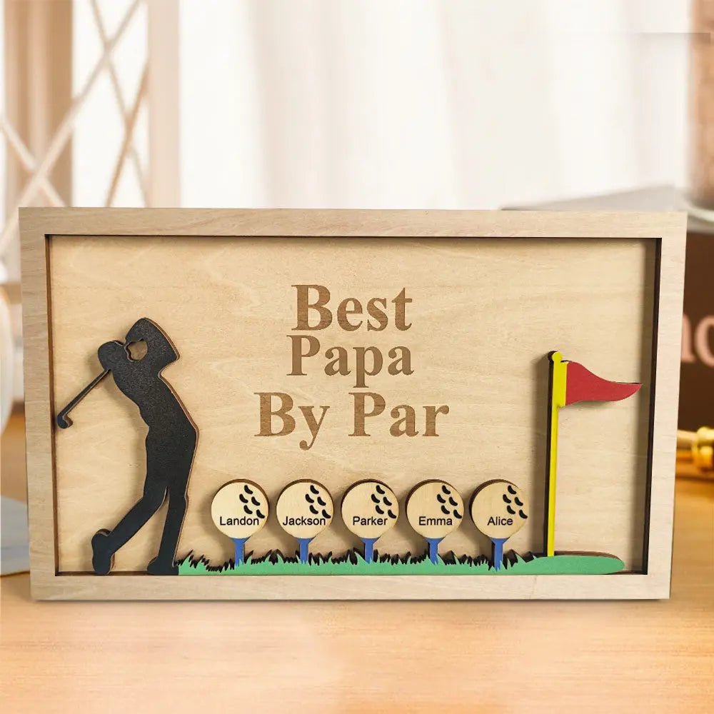 Best By Par Customizable Wood Plaque - Customizable Love