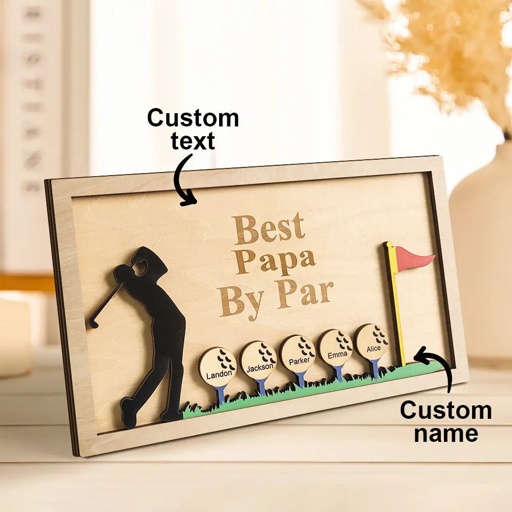 Best By Par Customizable Wood Plaque - Customizable Love
