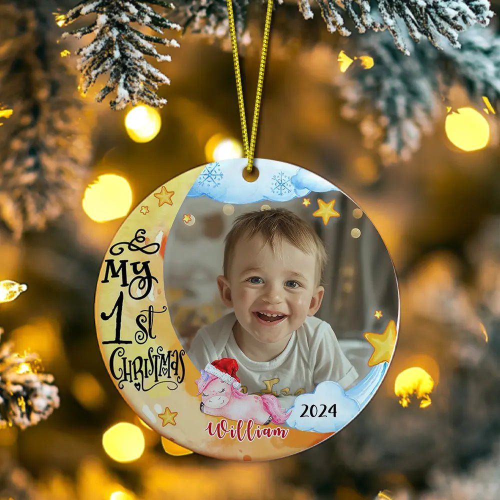 Customizable Baby's First Christmas Ornament - Customizable Love