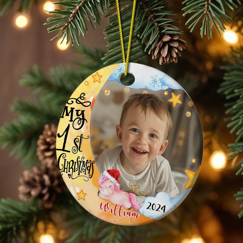 Customizable Baby's First Christmas Ornament - Customizable Love
