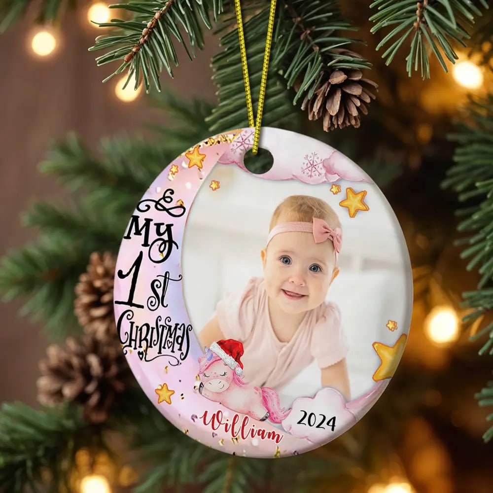 Customizable Baby's First Christmas Ornament - Customizable Love