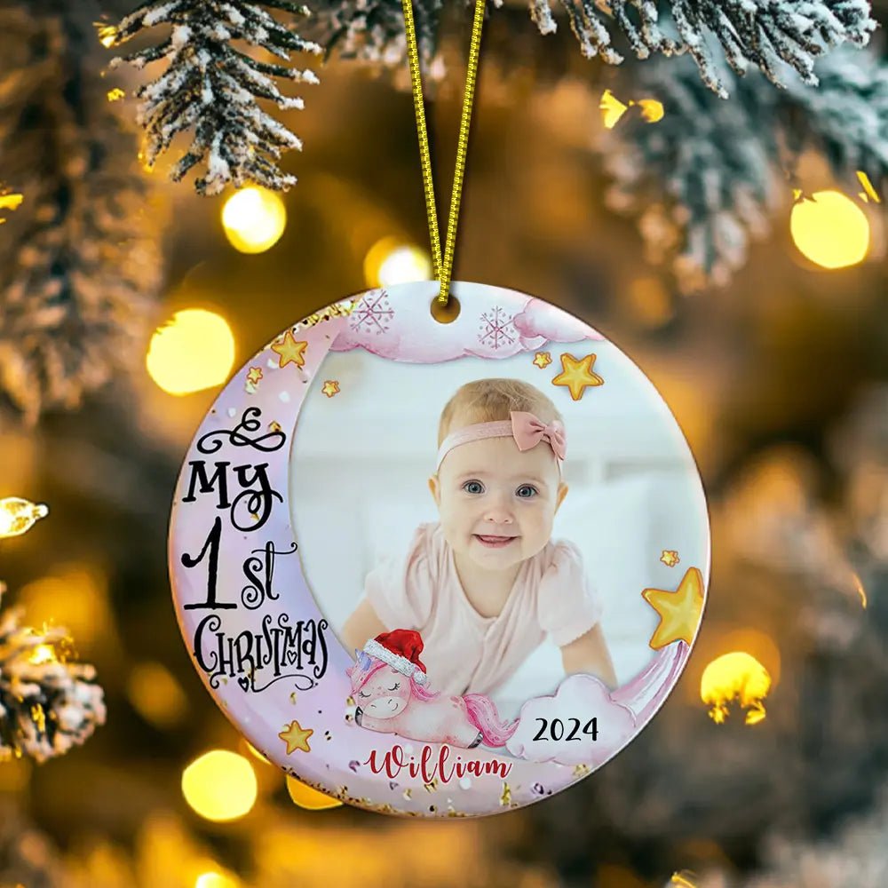 Customizable Baby's First Christmas Ornament - Customizable Love