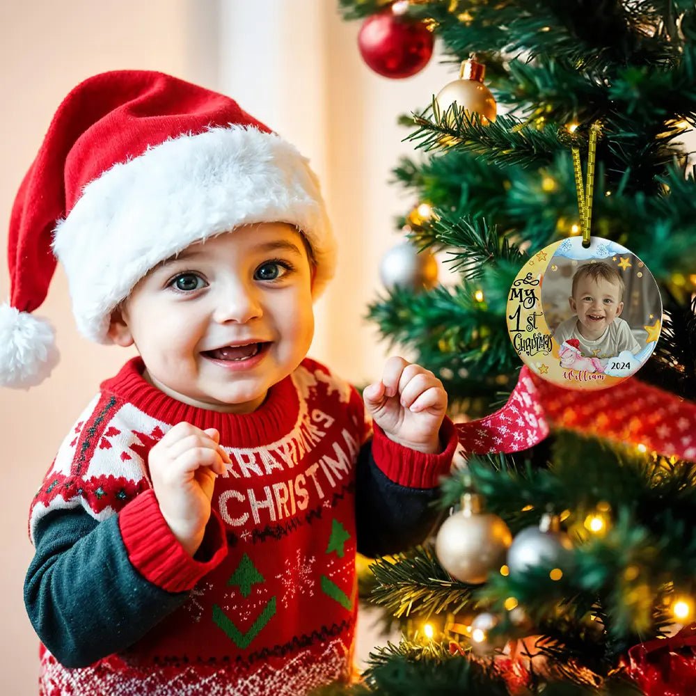 Customizable Baby's First Christmas Ornament - Customizable Love