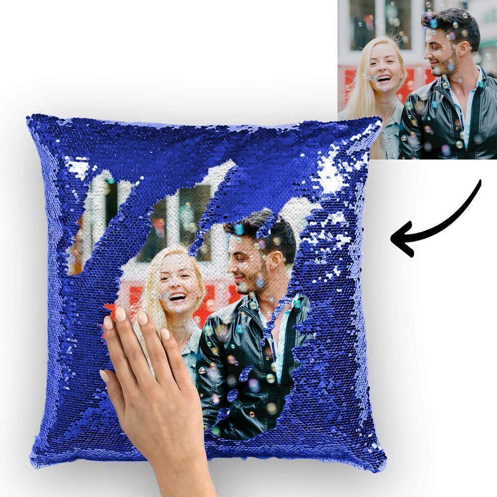 Customizable Flip Sequin Photo Pillow Case - Customizable Love