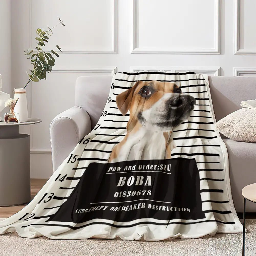 Customizable Pet Photo Blanket "Paw & Order" - Customizable Love