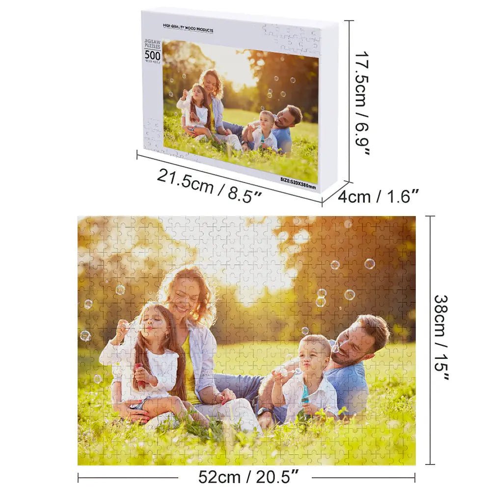 Customizable Photo Jigsaw Puzzle 5 Sizes - Customizable Love
