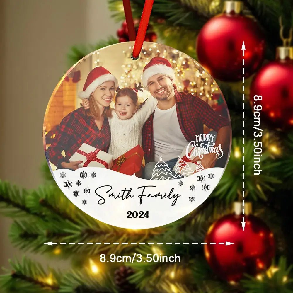 Customizable Photo & Name Chirstmas Ornament - Customizable Love