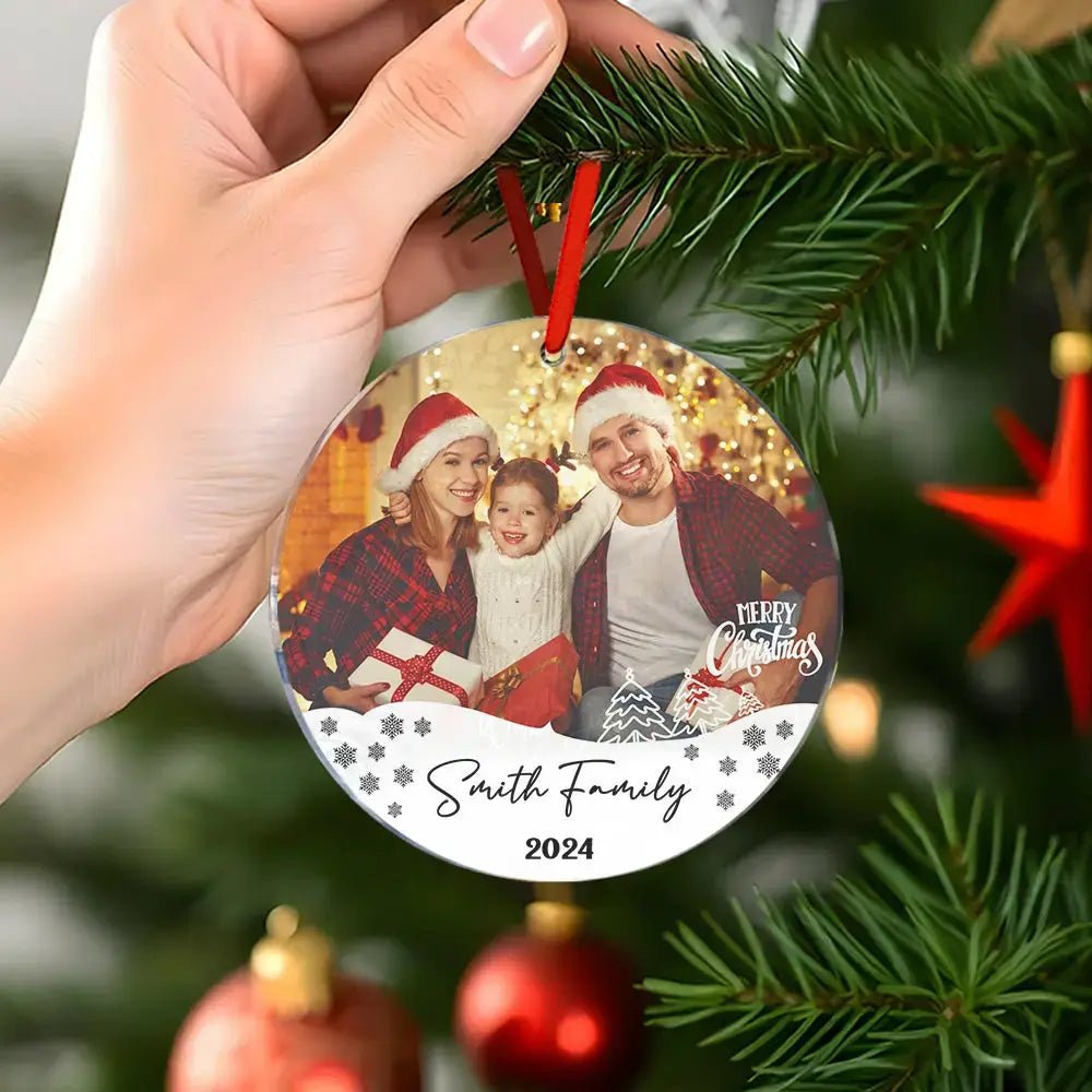 Customizable Photo & Name Chirstmas Ornament - Customizable Love