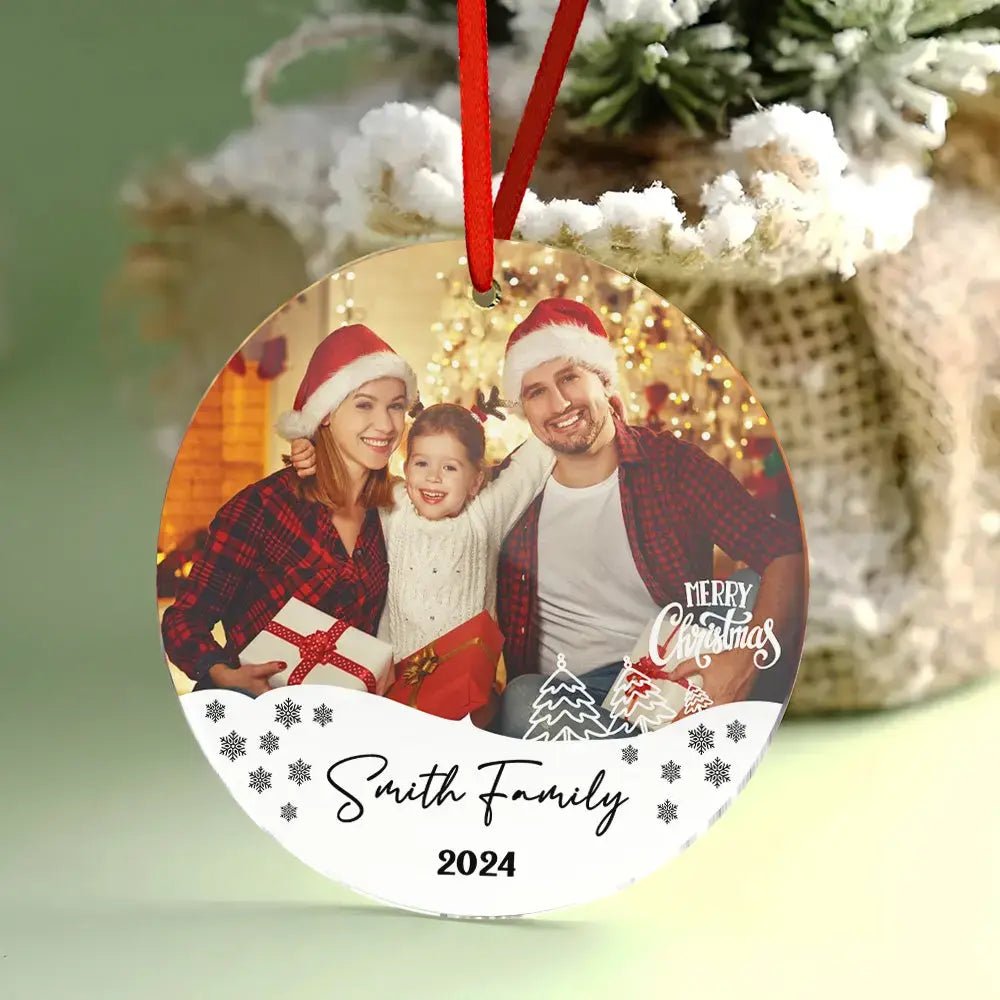 Customizable Photo & Name Chirstmas Ornament - Customizable Love