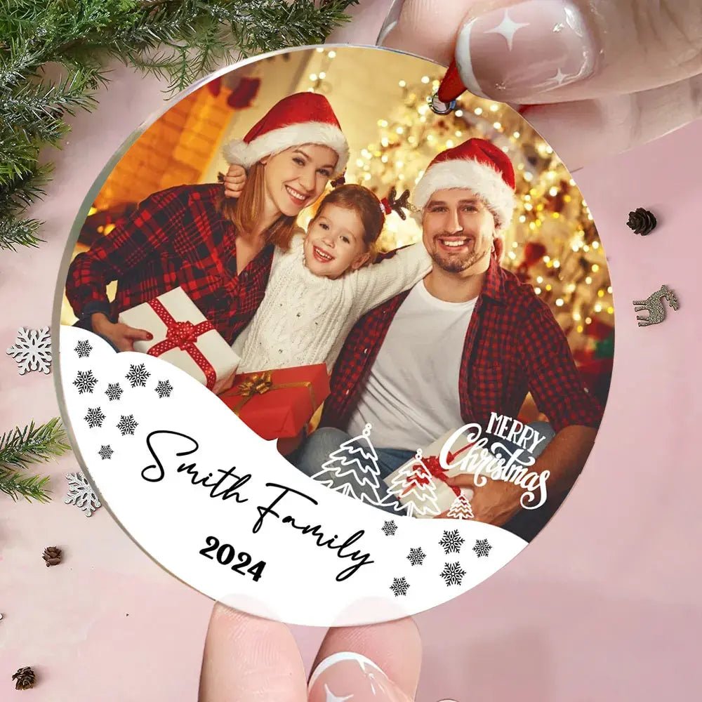 Customizable Photo & Name Chirstmas Ornament - Customizable Love