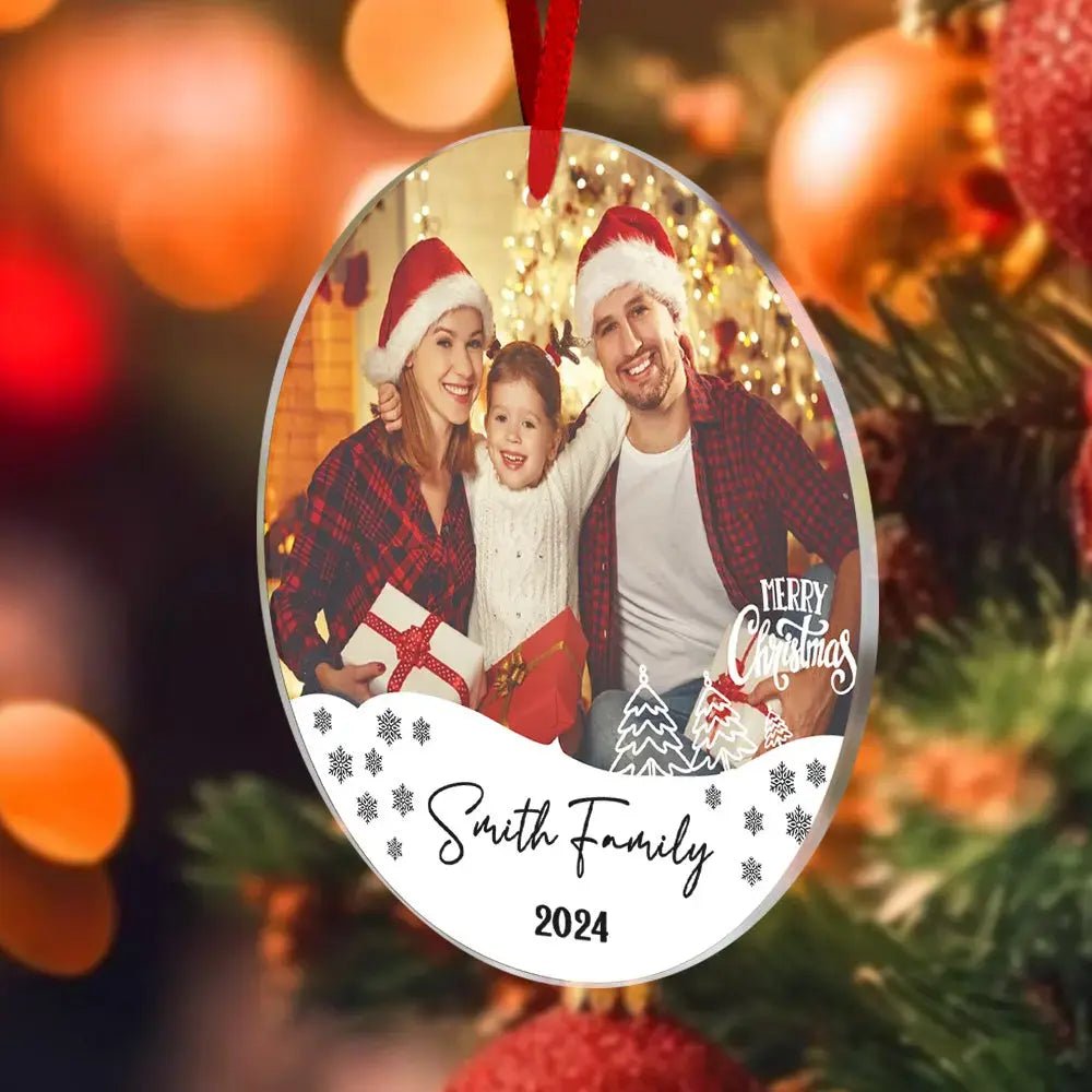 Customizable Photo & Name Chirstmas Ornament - Customizable Love