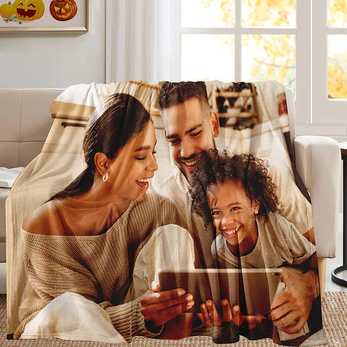 Customizable Photo Portrait Blanket - Customizable Love