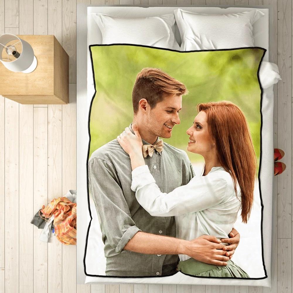 Customizable Photo Portrait Blanket - Customizable Love