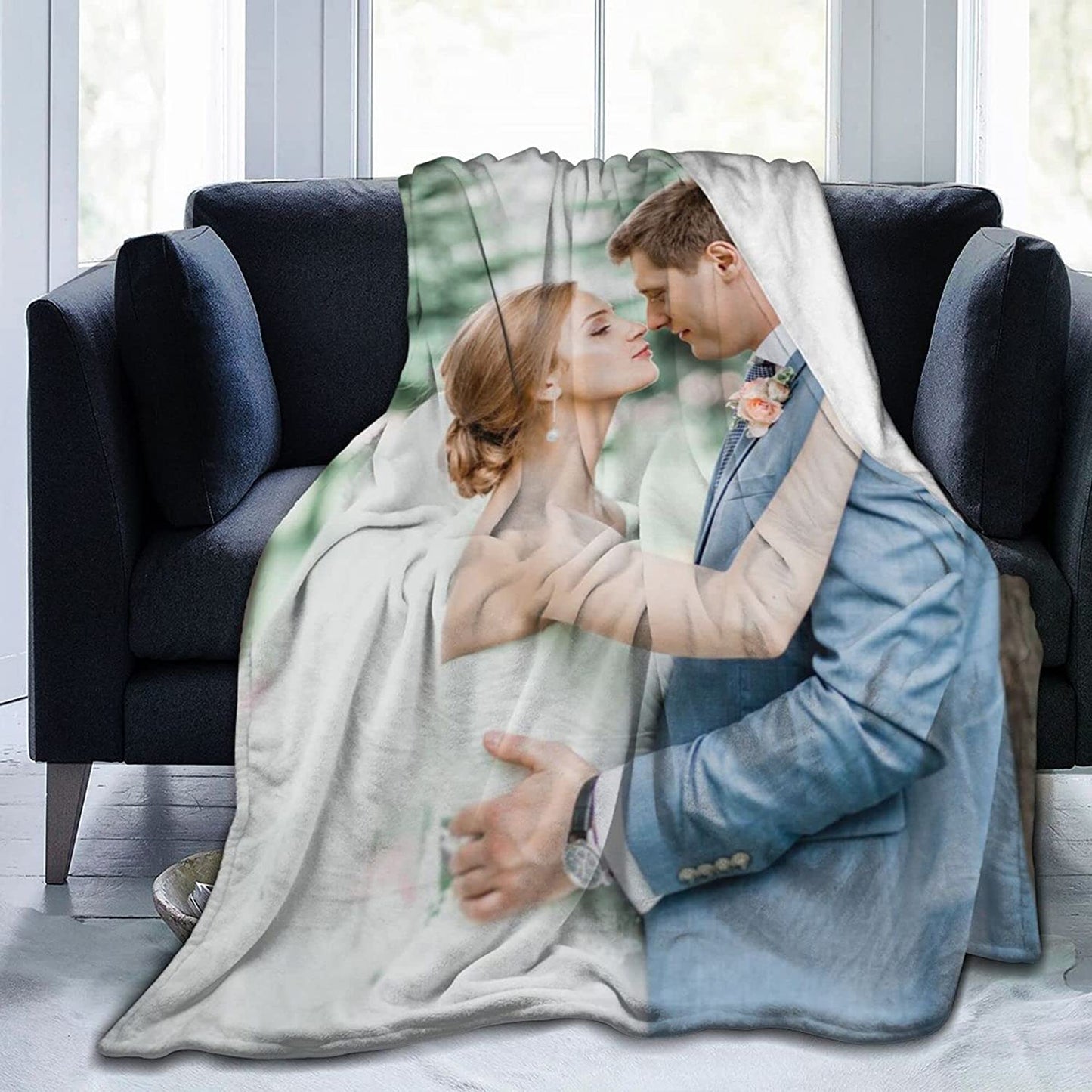 Customizable Photo Portrait Blanket - Customizable Love