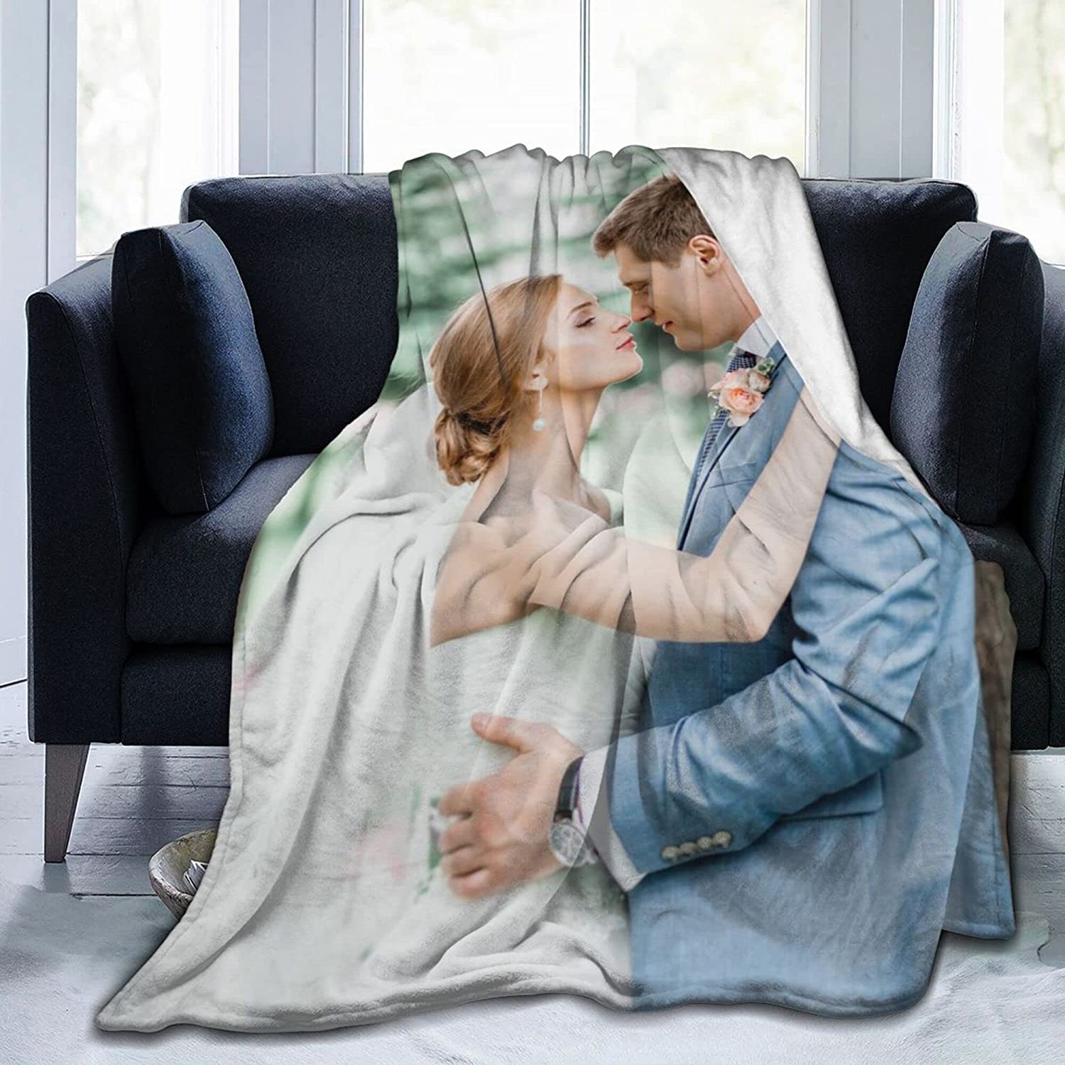 Customizable Photo Portrait Blanket - Customizable Love