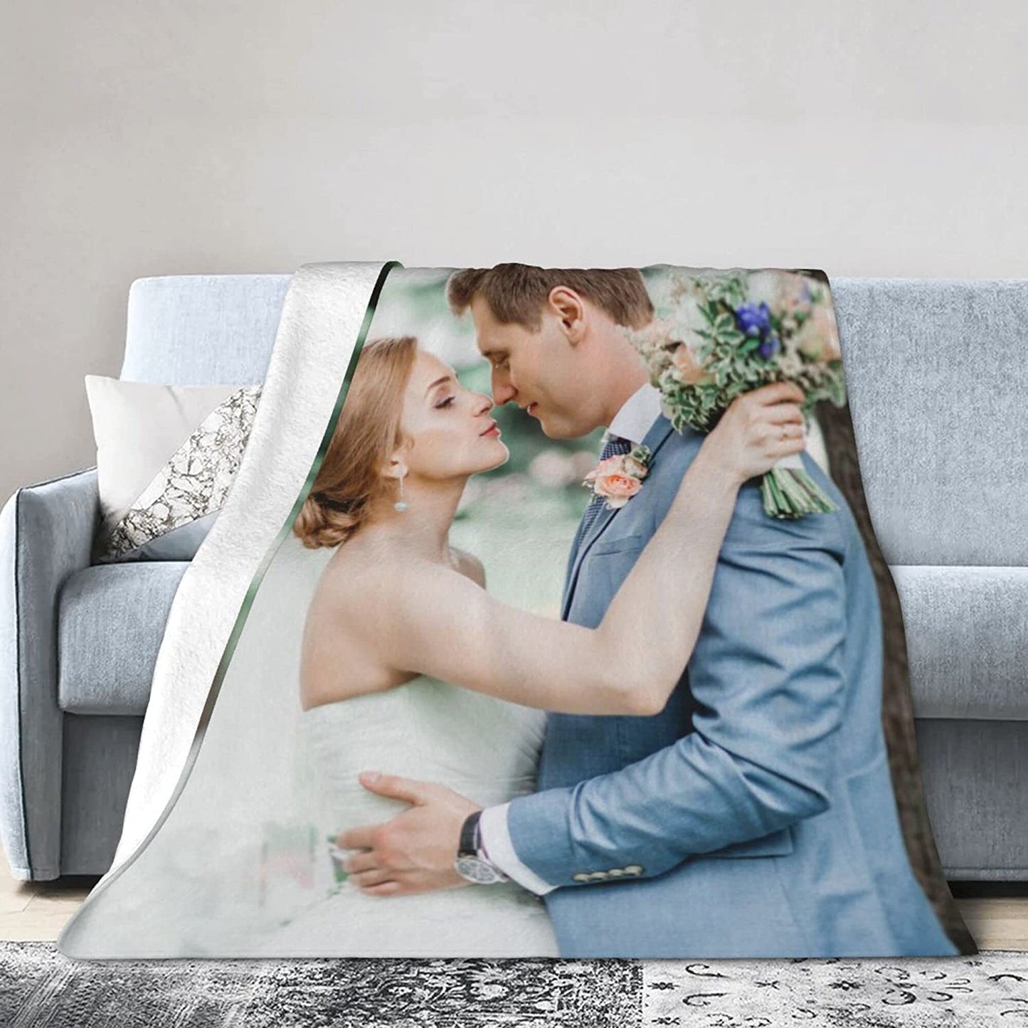 Customizable Photo Portrait Blanket - Customizable Love