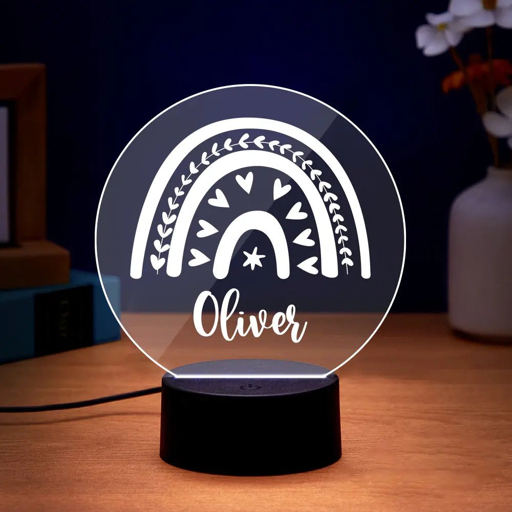 Customizable Rainbow Night Light with Name - Customizable Love