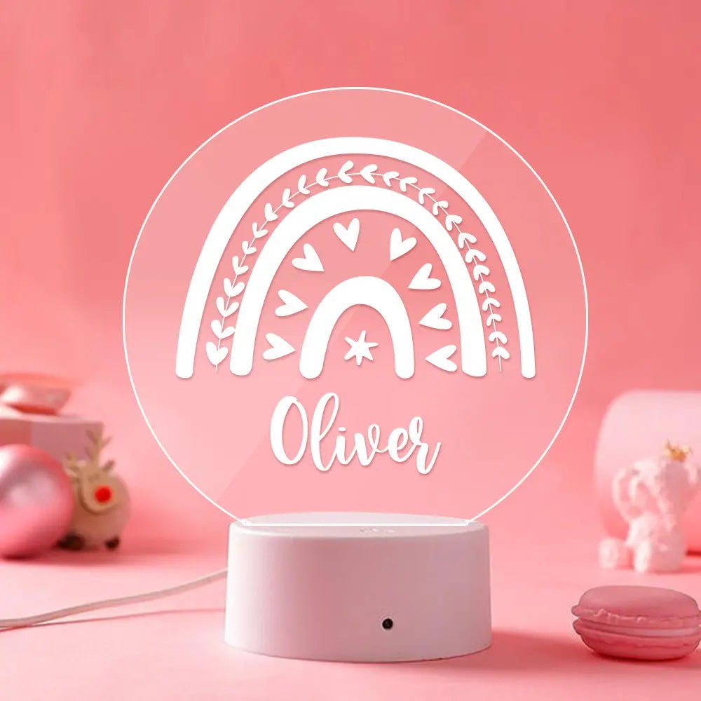 Customizable Rainbow Night Light with Name - Customizable Love