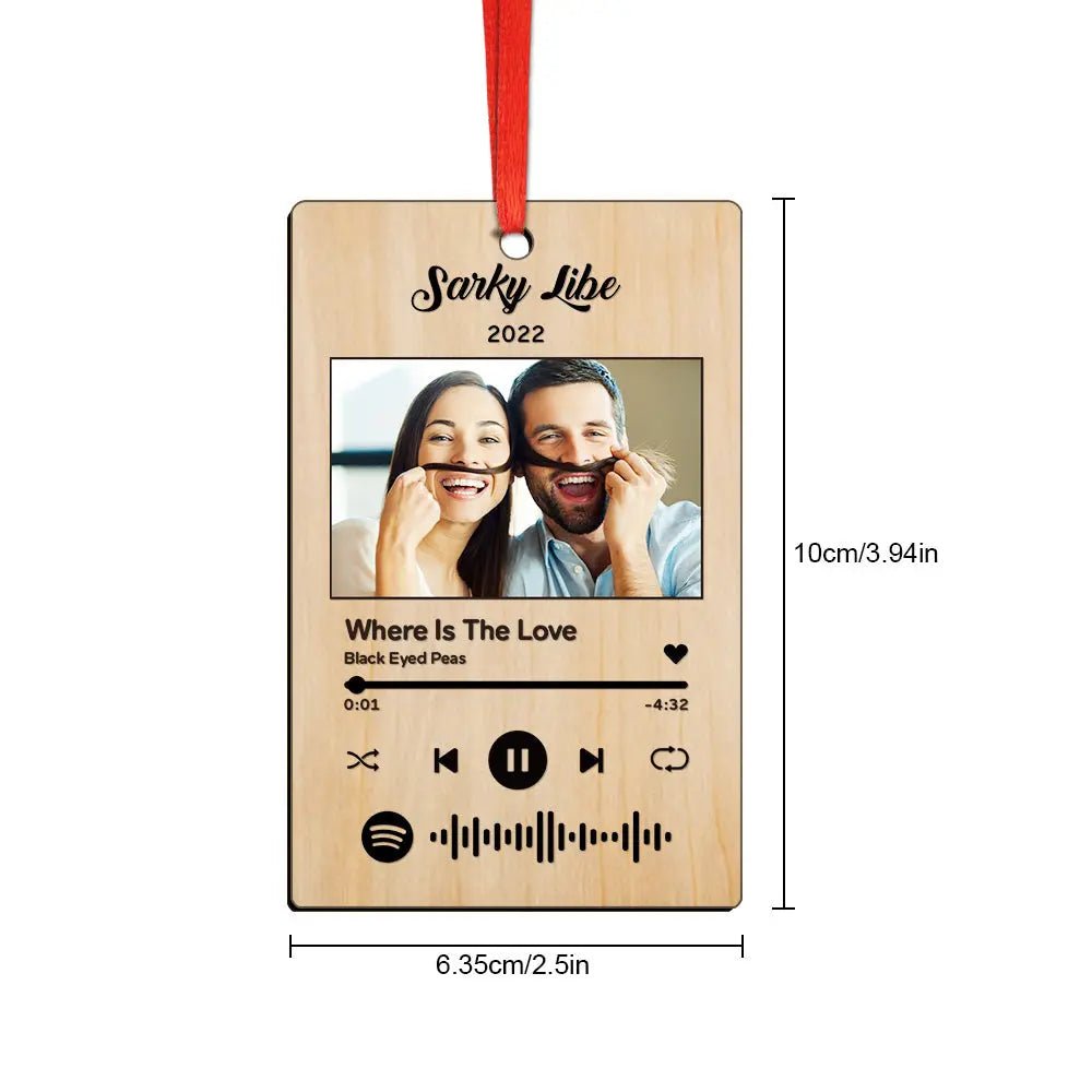 Customizable Spotify Christmas Ornament - Customizable Love