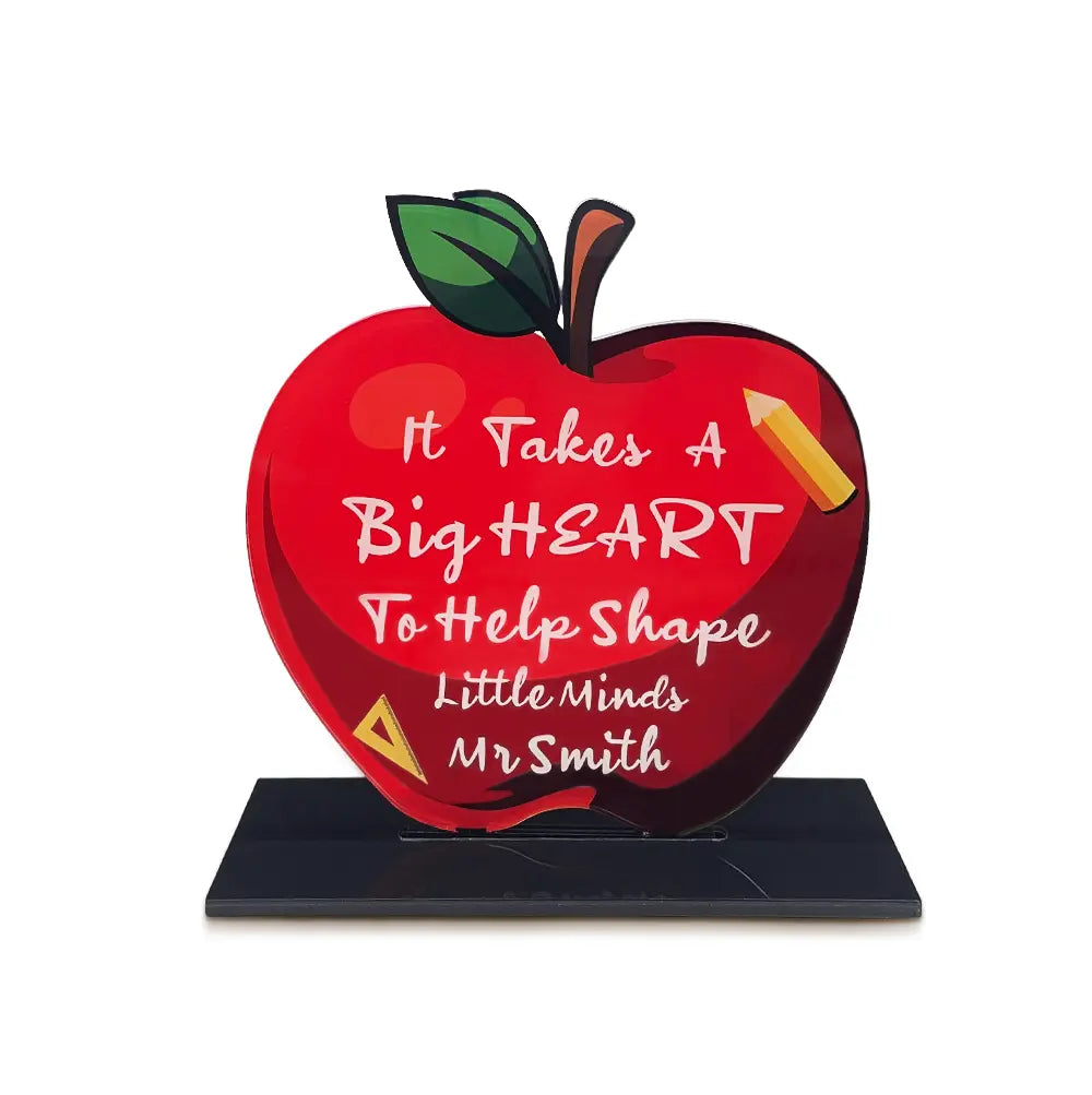 Custom Apple Teacher Desk Sign