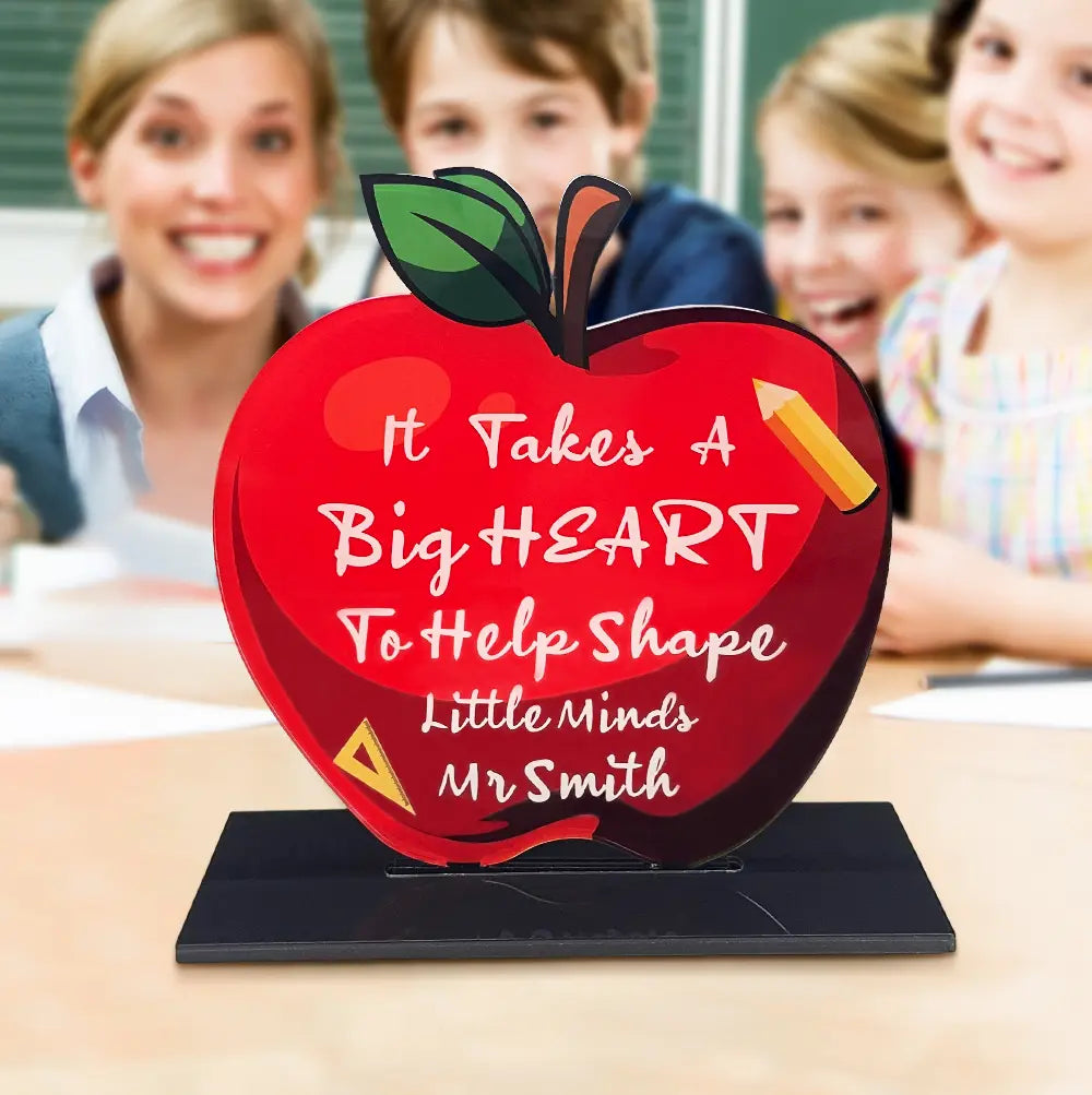 Custom Apple Teacher Desk Sign