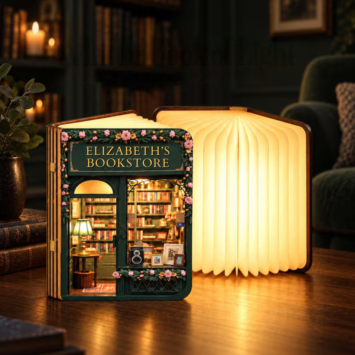Cutomizable Foldable LED Magic Book Lamp