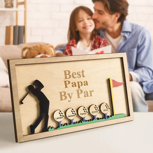 Best By Par Customizable Wood Plaque - Customizable Love