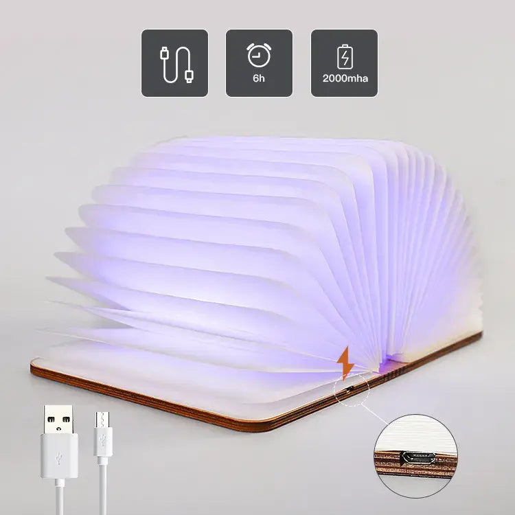 Cutomizable Foldable LED Magic Book Lamp