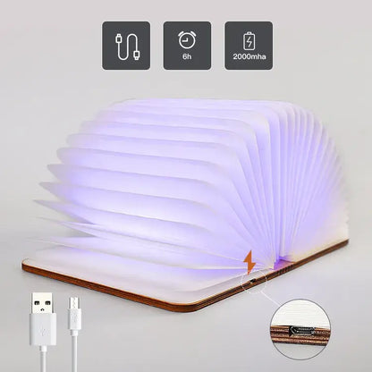 Cutomizable Foldable LED Magic Book Lamp