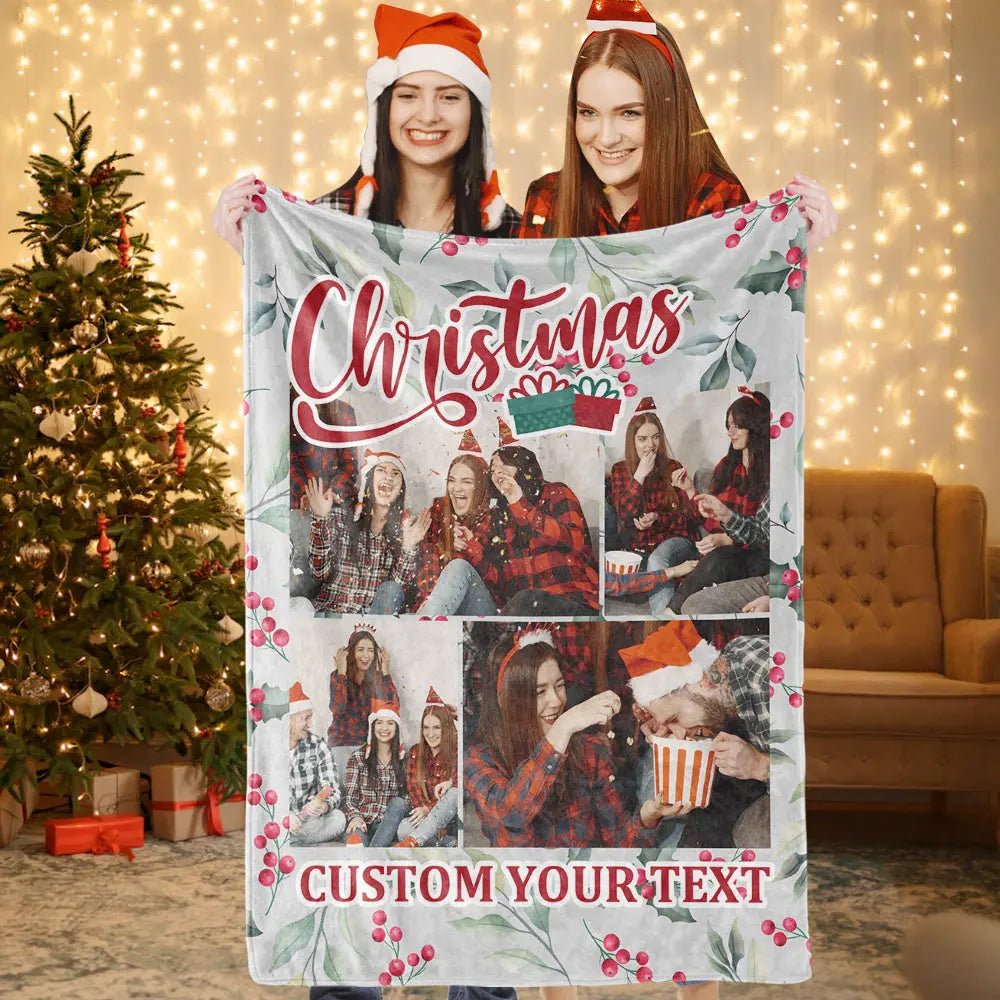 Customizable Christmas Photo Blanket - Customizable Love