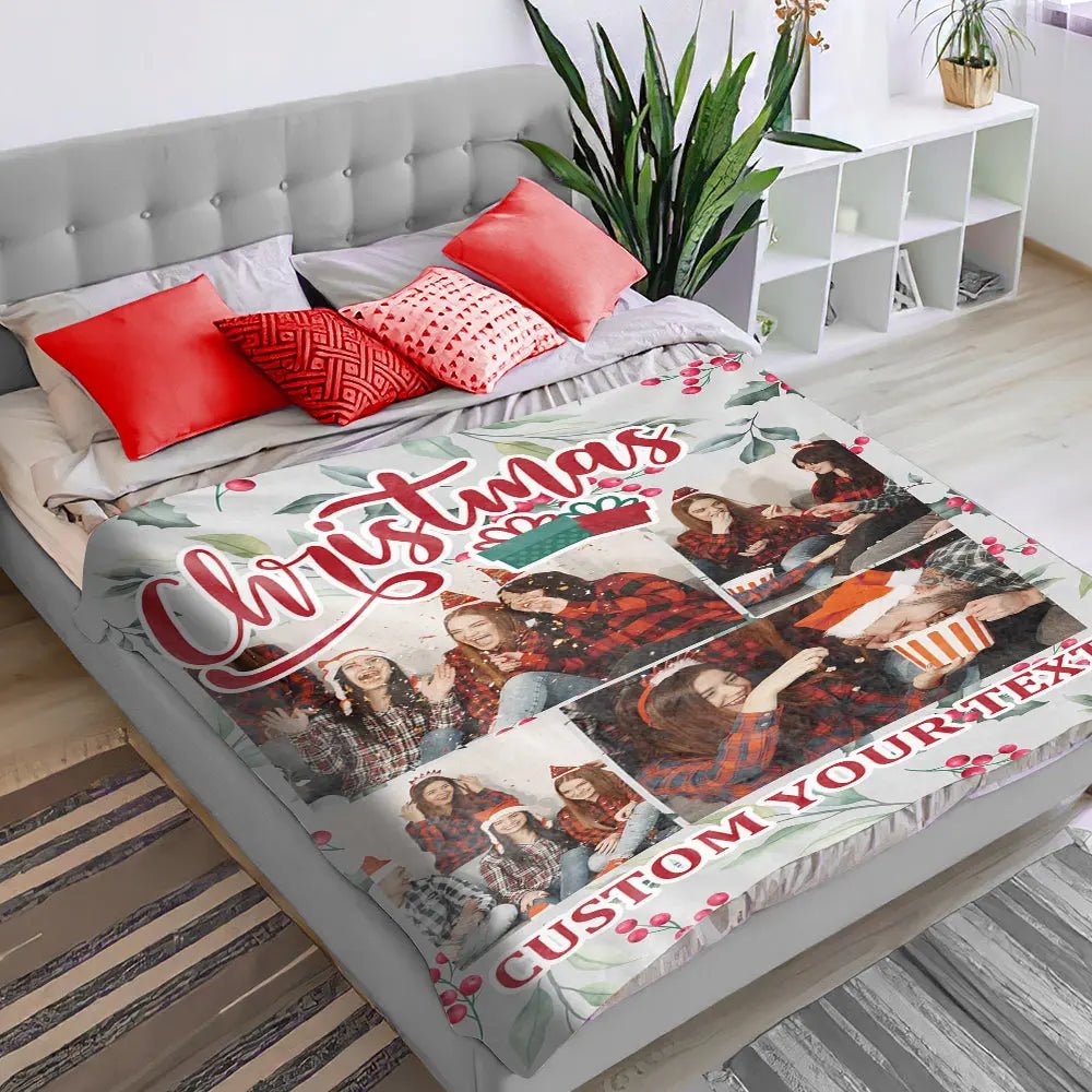 Customizable Christmas Photo Blanket - Customizable Love