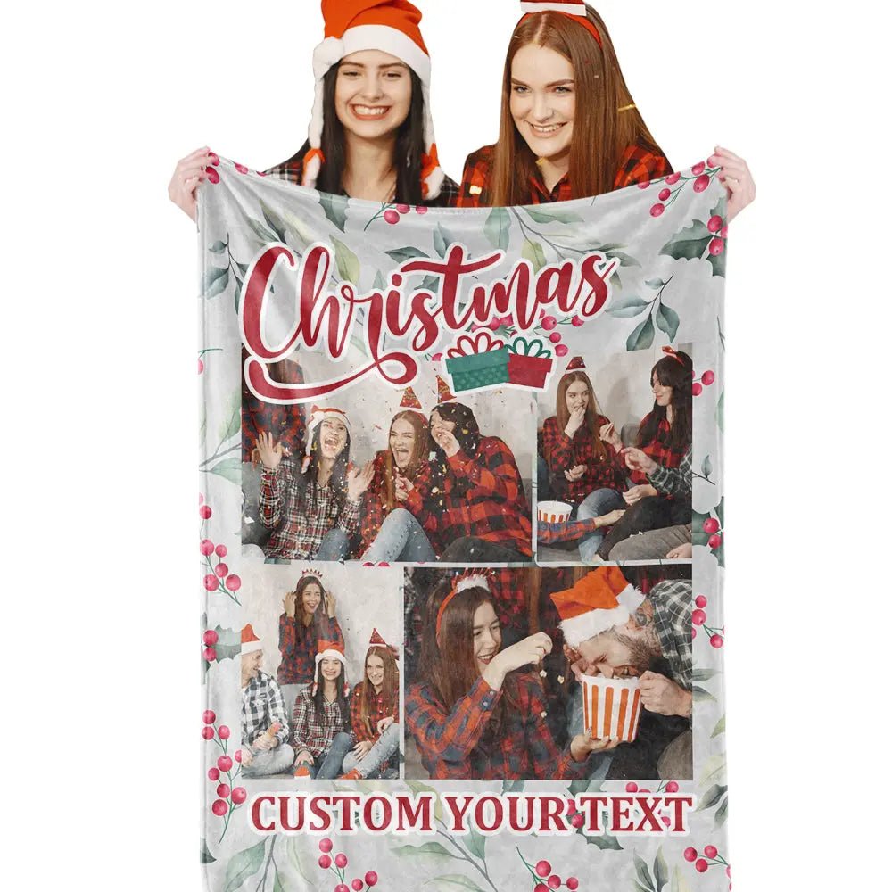 Customizable Christmas Photo Blanket - Customizable Love