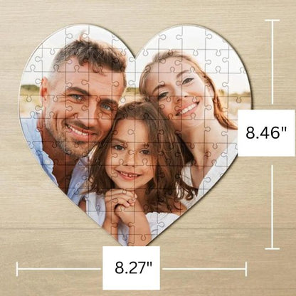 Customizable Heart Shaped Photo Puzzle 75 pcs. - Customizable Love