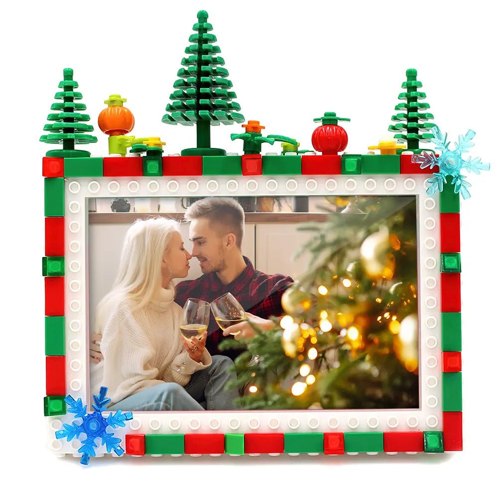 Customizable Holiday Building Block Photo Frame - Customizable Love