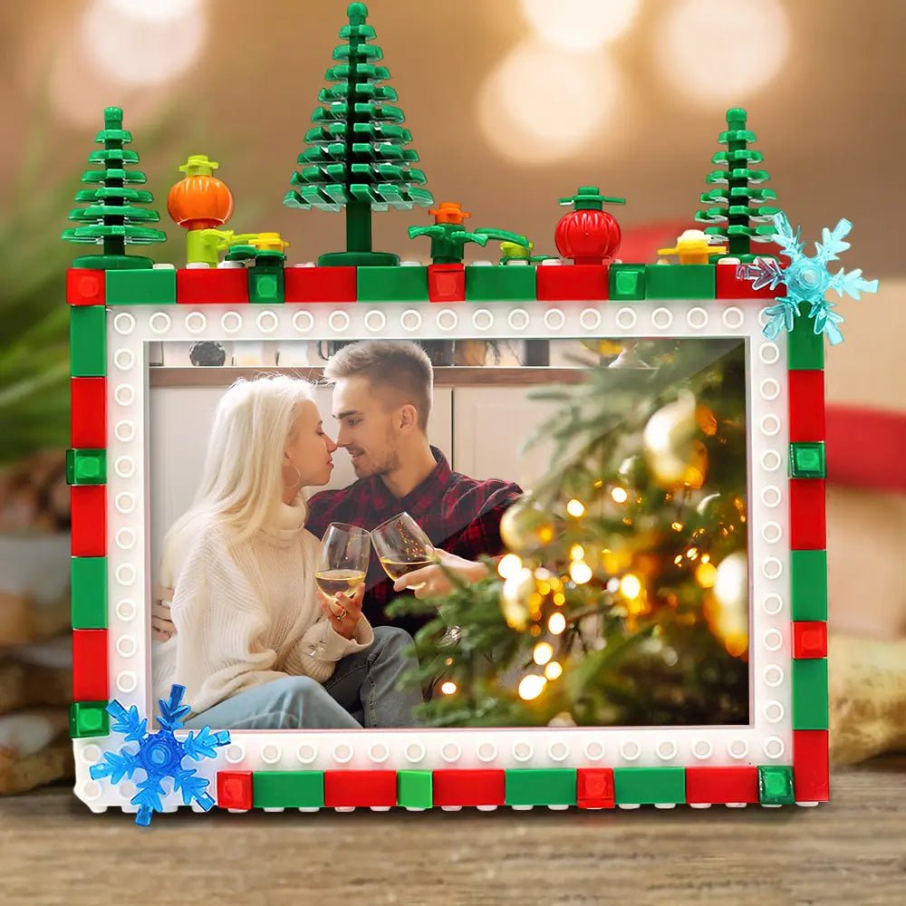 Customizable Holiday Building Block Photo Frame - Customizable Love