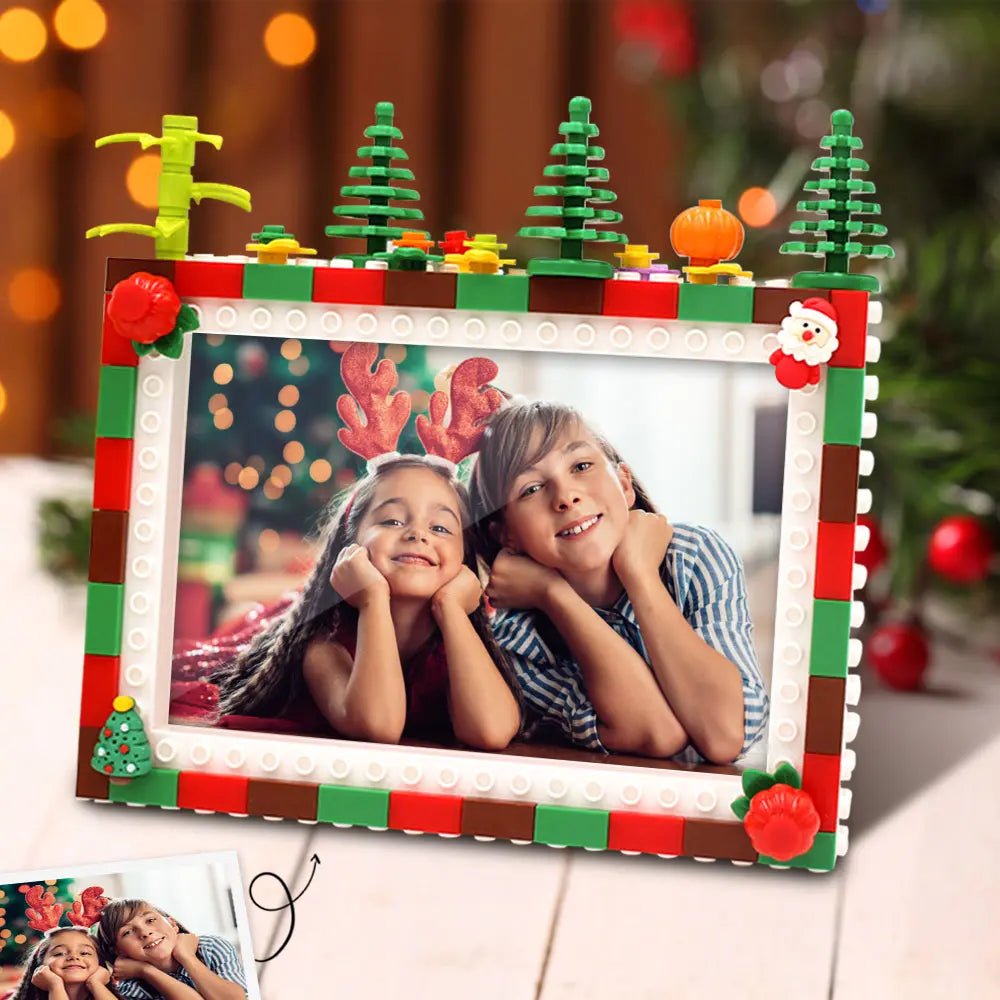 Customizable Holiday Building Block Photo Frame - Customizable Love