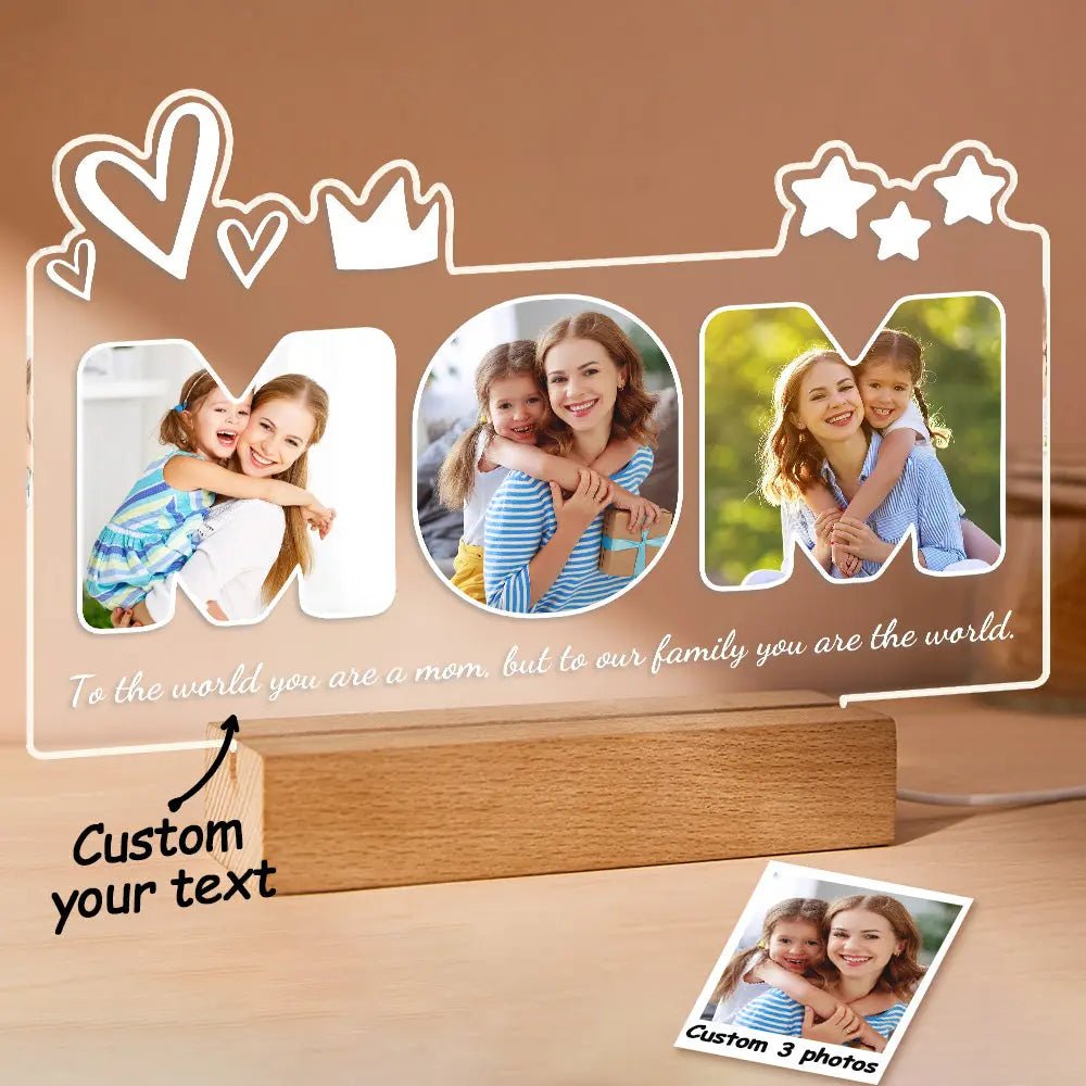 Customizable "MOM" Photo Nightlight - Customizable Love