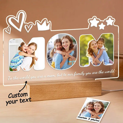 Customizable "MOM" Photo Nightlight - Customizable Love