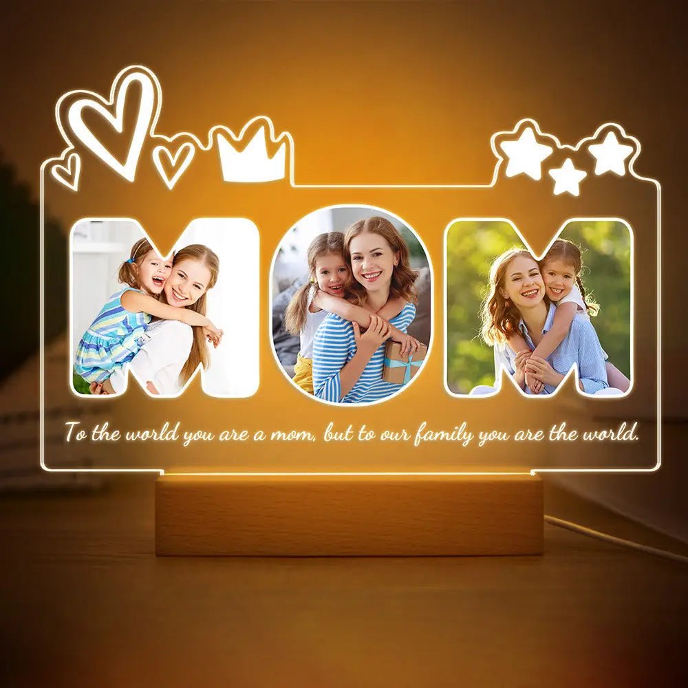 Customizable "MOM" Photo Nightlight - Customizable Love