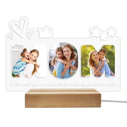 Customizable "MOM" Photo Nightlight - Customizable Love