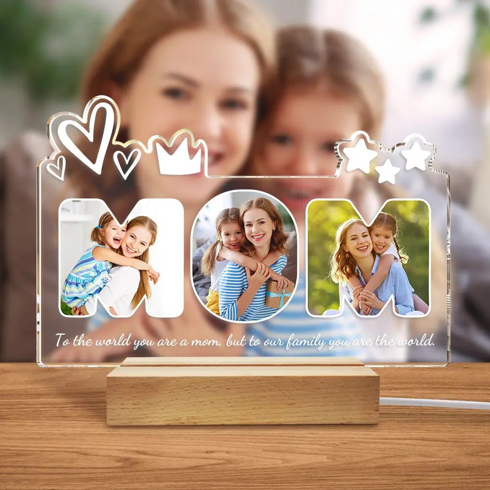 Customizable "MOM" Photo Nightlight - Customizable Love