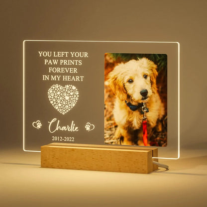 Customizable Pet Memorial Plaque Night Light - Customizable Love