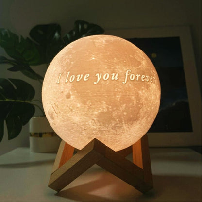 Customizable Photo Moon Lamp with Your Message - Customizable Love