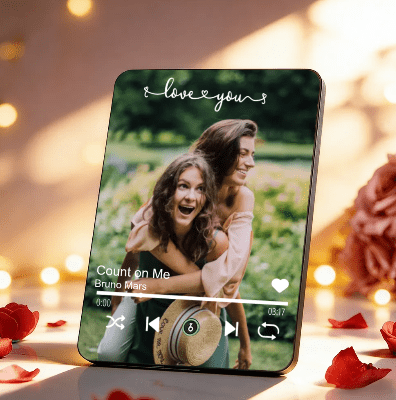 Customizable Photo Music Frame with Song - Customizable Love