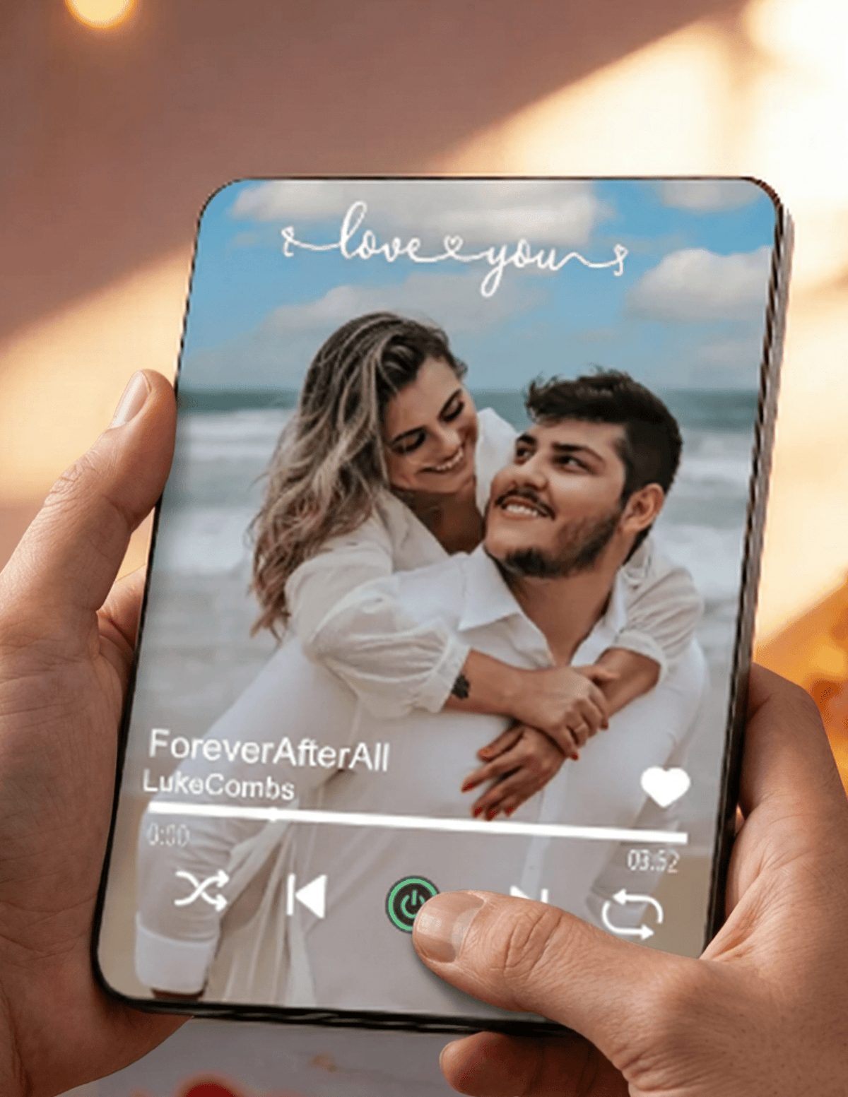 Customizable Photo Music Frame with Song - Customizable Love