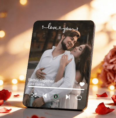 Customizable Photo Music Frame with Song - Customizable Love